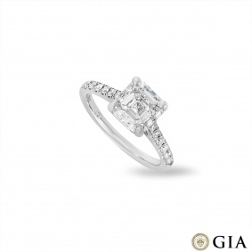 White Gold Asscher Cut Diamond Ring 2.40ct G/VS1 White Gold Asscher Cut Diamond Ring 2.40ct G/VS1